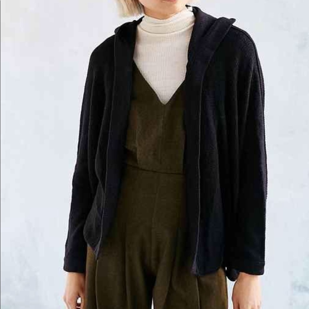 Urban Outfitters Ryan Black Hoodie Cardigan S EUC